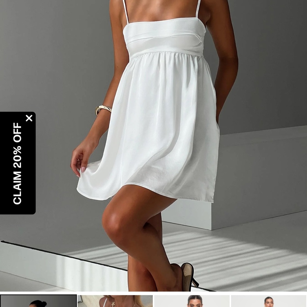 Princess Polly Ortega Mini Dress White
